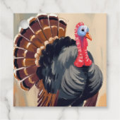 Thanksgiving Turkije | Fijne Thanksgiving Bedankjes Labels (Voorkant)