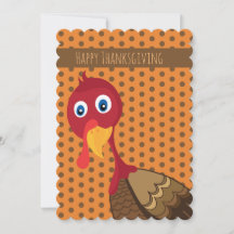 Thanksgiving Turkije Flat Kaart met envelop