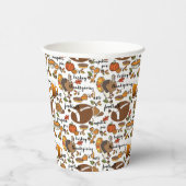 Thanksgiving, Turkije, Football Bier Pumpkin Pie Papieren Bekers (Rechts)