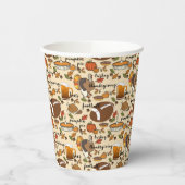 Thanksgiving, Turkije, Football bietenpompoen Pa Papieren Bekers (Links)