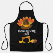 Thanksgiving Turkije Football Chef gepersonaliseer Schort (Voorkant)