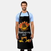 Thanksgiving Turkije Football Chef gepersonaliseer Schort (Gedragen)