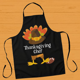 Thanksgiving Turkije Football Chef gepersonaliseer Schort