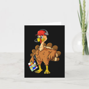 Thanksgiving Turkije Football Coach Fun Boys Kinde Kaart