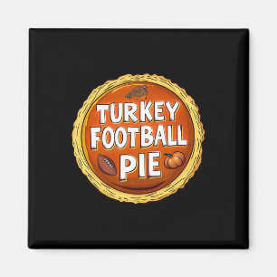 Thanksgiving Turkije Football Pompoen Pie Food Spo Magneet