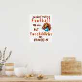 Thanksgiving Turkije Football Poster (Keuken)