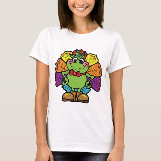 Thanksgiving Turkije Frog T-shirt (Voorkant)