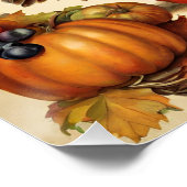  Thanksgiving Turkije, fruit en pompoenen Perfect Poster (Hoek)