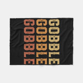 Thanksgiving Turkije Fun Gobble Mannen B Fleece Deken (Voorkant (Horizontaal))