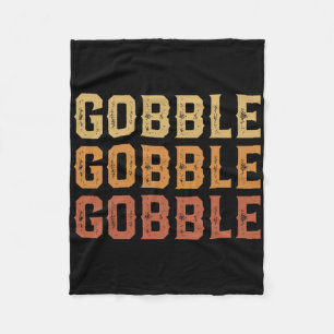 Thanksgiving Turkije Fun Gobble Mannen B Fleece Deken