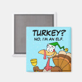 Thanksgiving Turkije Funny Disguise voor Kerstmis Magneet (Voorkant / Achterkant)
