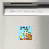 Thanksgiving Turkije Funny Disguise voor Kerstmis Magneet (Insitu (Vaatwasser))