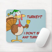 Thanksgiving Turkije Funny Disguise voor Kerstmis Muismat (Met muis)