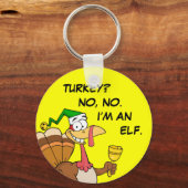 Thanksgiving Turkije Funny Disguise voor Kerstmis Sleutelhanger (Voorkant)
