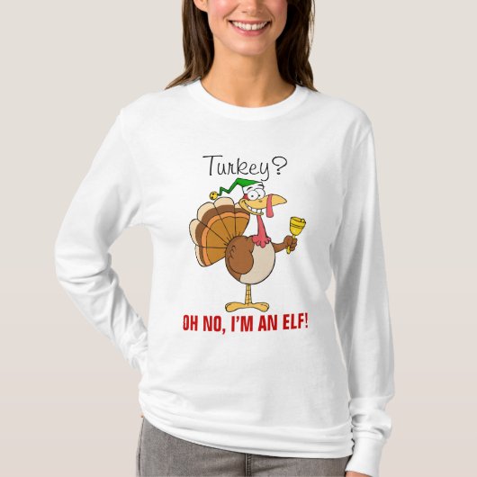 Thanksgiving Turkije Funny Disguise voor Kerstmis T-shirt (Voorkant)