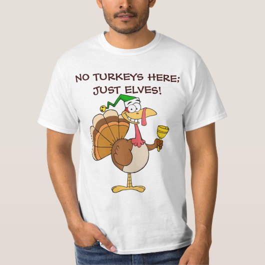 Thanksgiving Turkije Funny Disguise voor Kerstmis T-shirt (Voorkant)