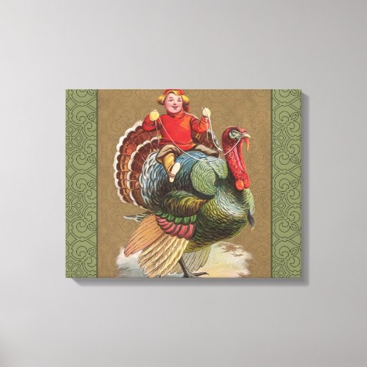 Thanksgiving Turkije Funny groeten Canvas Afdruk (Voorkant)