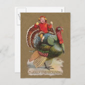 Thanksgiving Turkije Funny  groeten Feestdagenkaart (Voorkant / Achterkant)