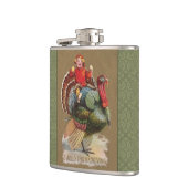 Thanksgiving Turkije Funny  groeten Heupfles (Links)