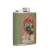 Thanksgiving Turkije Funny  groeten Heupfles (Rechts)