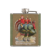 Thanksgiving Turkije Funny  groeten Heupfles (Achterkant)