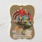 Thanksgiving Turkije Funny  groeten Kaart (Voorkant / Achterkant)