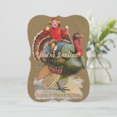 Thanksgiving Turkije Funny  groeten Kaart (Staand voorkant)