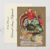 Thanksgiving Turkije Funny  groeten Kaart (Voorkant / Achterkant)