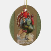 Thanksgiving Turkije Funny  groeten Keramisch Ornament (Rechts)
