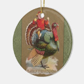 Thanksgiving Turkije Funny  groeten Keramisch Ornament (Links)