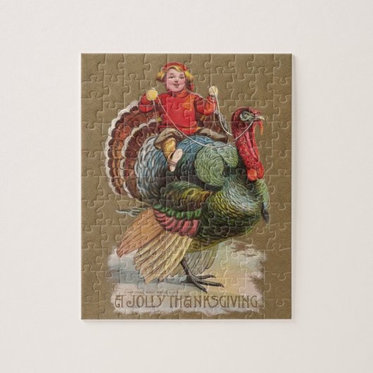 Thanksgiving Turkije Funny  groeten Legpuzzel (Verticaal)