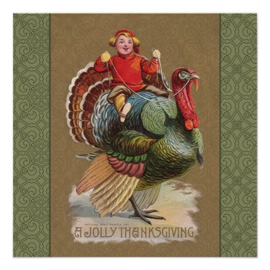 Thanksgiving Turkije Funny  groeten Perfect Poster (Voorkant)