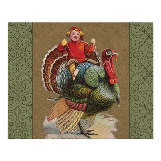 Thanksgiving Turkije Funny  groeten Perfect Poster (Voorkant)