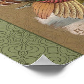 Thanksgiving Turkije Funny  groeten Poster (Hoek)