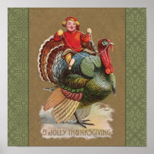 Thanksgiving Turkije Funny  groeten Poster