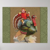 Thanksgiving Turkije Funny  groeten Poster (Voorkant)