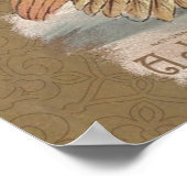 Thanksgiving Turkije Funny  groeten Poster (Hoek)