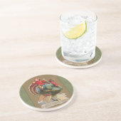 Thanksgiving Turkije Funny  groeten Zandsteen Onderzetter (Zijkant)