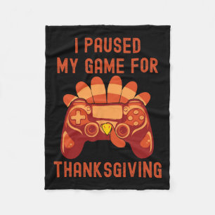 Thanksgiving Turkije Gaming Controller Boys Kinder Fleece Deken