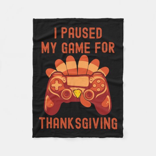 Thanksgiving Turkije Gaming Controller Boys Kinder Fleece Deken (Voorkant)