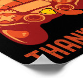 Thanksgiving Turkije Gaming Controller Boys Kinder Poster (Hoek)