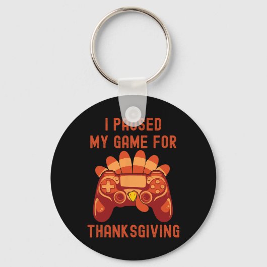 Thanksgiving Turkije Gaming Controller Boys Kinder Sleutelhanger (Voorkant)