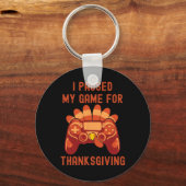 Thanksgiving Turkije Gaming Controller Boys Kinder Sleutelhanger (Voorkant)