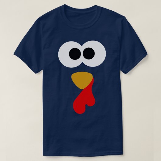 Thanksgiving Turkije geconfronteerd met TShirt (Design voorkant)