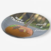 Thanksgiving Turkije Geef Bedankt Pompoen Papieren Bordje (Gekanteld)