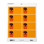 Thanksgiving Turkije - Geef in ALLES Bedankt Etiket (Full Sheet)