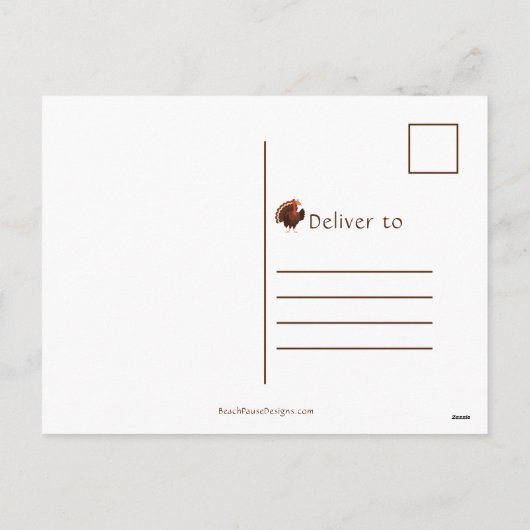 Thanksgiving Turkije geeft Bedankt Feestdagenkaart (Achterkant)