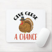 Thanksgiving Turkije geeft ganzen een kans Muismat (Met muis)