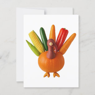 Thanksgiving Turkije gemaakt van groenten Briefkaart