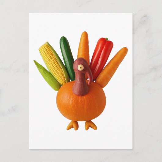 Thanksgiving Turkije gemaakt van groenten Briefkaart (Voorkant)